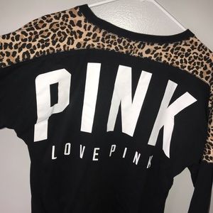 PINK cheetah print sweatshirt
